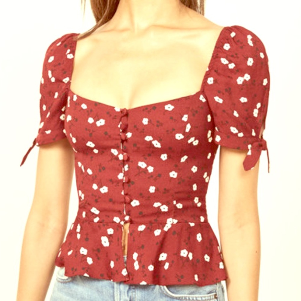 Reformation Holland smocked back top